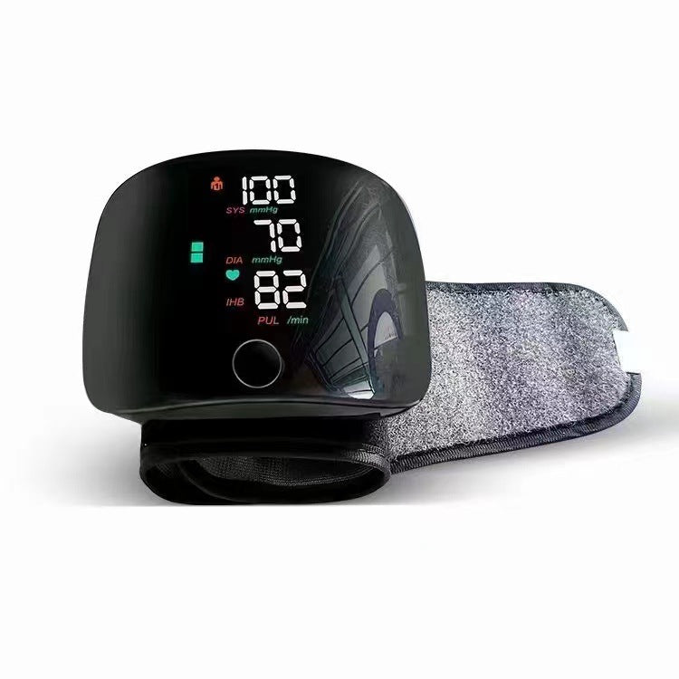 đă2026 Hot SellerăSmart Wrist Blood Pressure Monitor(This portable home blood pressure monitor features voice-activated heart rate monitoring and a smart touchscreen LCD. It can connect to smartphones via Bluetooth.)