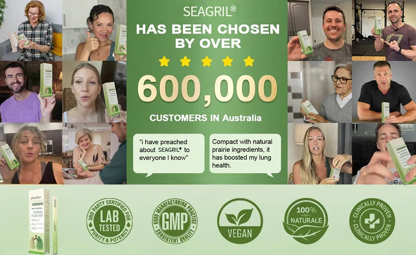 【🔥Last Day Hot Sale】𝐀𝐔 𝐎𝐰𝐧𝐞𝐝 𝐚𝐧𝐝 𝐎𝐩𝐞𝐫𝐚𝐭𝐞𝐝：SEAGRIL® 𝐁𝐨𝐭𝐚𝐧𝐢𝐜𝐚𝐥 𝐌𝐮𝐥𝐥𝐞𝐢𝐧 𝐋𝐮𝐧𝐠 𝐂𝐥𝐞𝐚𝐧𝐬𝐞 𝐃𝐢𝐟𝐟𝐮𝐬𝐞𝐫(Cough, Pharyngitis, shortness of breath, sputum, stuffy nose, bronchitis, bronchitis, allergy symptoms, lung discomfort💝)