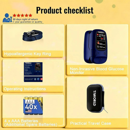 👑【2026's Hottest Seller】Tiworld™ Develops Newly Launched 🏆Non-Invasive Blood Glucose Meter[99.9% Accuracy+ Exclusive Gift]✅TGA Approved