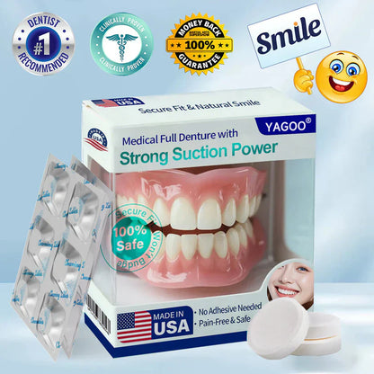 🌎[2026 Limited-Time Offer]YAGOO® Medical Full Denture with Strong Suction ✅ Made and Shipped from the USA🍀