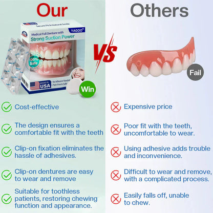 🌎[2026 Limited-Time Offer]YAGOO® Medical Full Denture with Strong Suction ✅ Made and Shipped from the USA🍀