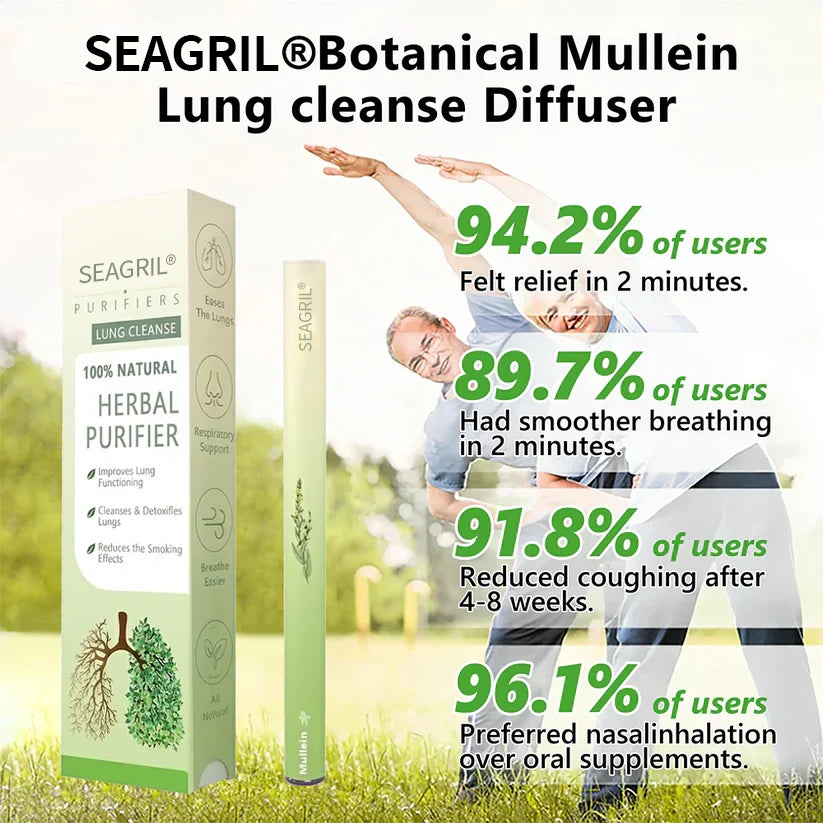 【🔥Last Day Hot Sale】𝐀𝐔 𝐎𝐰𝐧𝐞𝐝 𝐚𝐧𝐝 𝐎𝐩𝐞𝐫𝐚𝐭𝐞𝐝：SEAGRIL® 𝐁𝐨𝐭𝐚𝐧𝐢𝐜𝐚𝐥 𝐌𝐮𝐥𝐥𝐞𝐢𝐧 𝐋𝐮𝐧𝐠 𝐂𝐥𝐞𝐚𝐧𝐬𝐞 𝐃𝐢𝐟𝐟𝐮𝐬𝐞𝐫(Cough, Pharyngitis, shortness of breath, sputum, stuffy nose, bronchitis, bronchitis, allergy symptoms, lung discomfort💝)