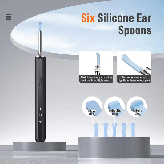 🔥SEAGRIL™ Pro Ear Cleaner Kit (HD Camera Ear Pick)-Live view • Soft silicone tips • USB-C rechargeable